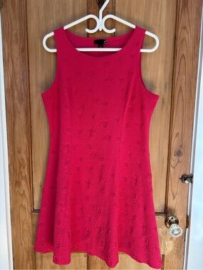 Sears Sleeveless Textured Mini Dress - Hot Pink